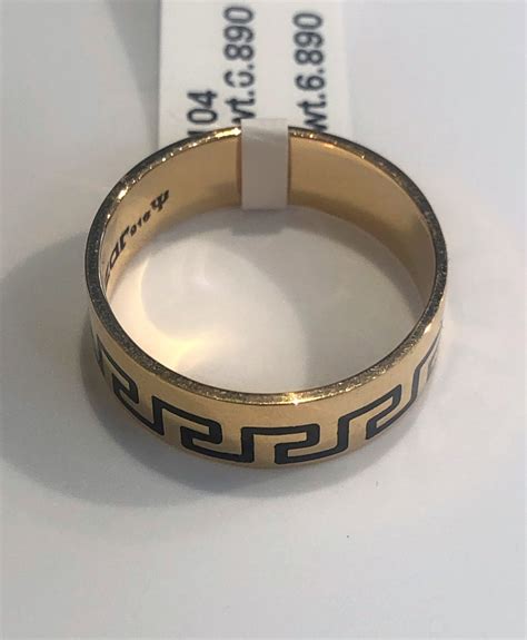 versace gold ring asap rocky|Versace enamel ring.